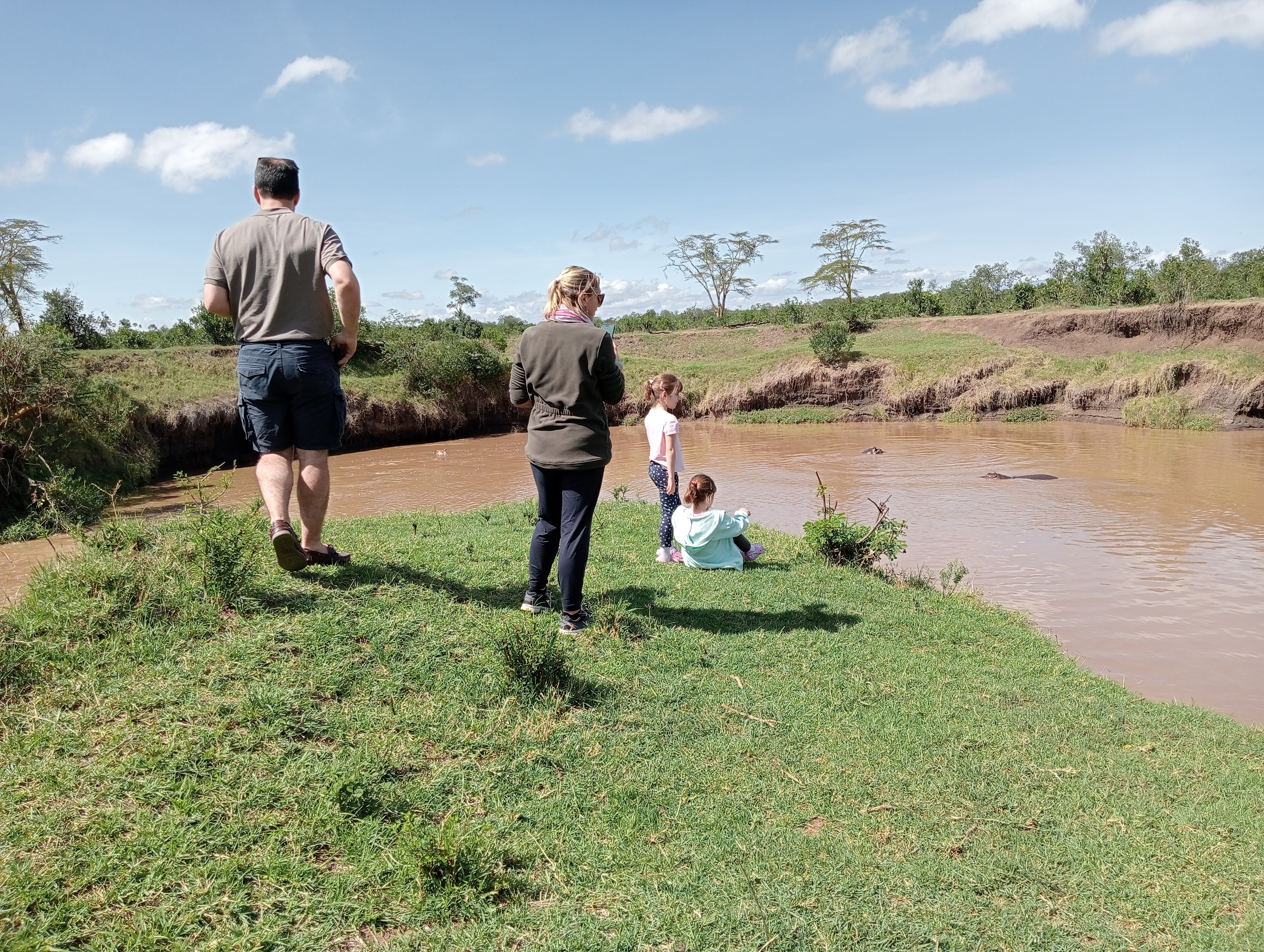 Family safari — children experiencing wildlife